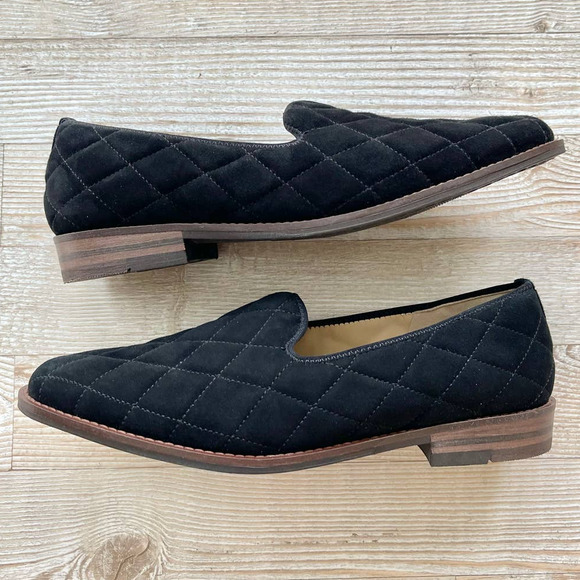 Ara Katrice Quilted Suede Loafer | Black Size 7 - Picture 2 of 9